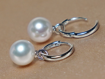 Zlaté náušnice 14K z perál Južného Pacifiku WW017WE-W