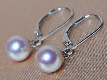 Zlaté náušnice 14K s ružovými perlami GA014WFE-P Zlaté náušnice 14K s ružovými perlami GA014WFE-P