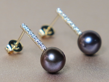 Zlaté náušnice s perlami WW015YE-FB Zlaté náušnice s perlami WW015YE-FB