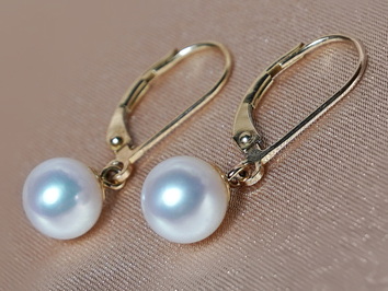 Zlaté náušnice s perlou GA014YA Zlaté náušnice s perlou GA014YA