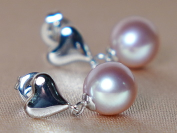 Zlaté náušnice so sladkovodnými perlami WW03WHE-FP Zlaté náušnice so sladkovodnými perlami WW03WHE-FP