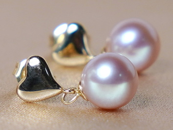 Zlaté náušnice 14K so sladkovodnými perlami AAA WW03YHE-FP Zlaté náušnice 14K so sladkovodnými perlami AAA WW03YHE-FP