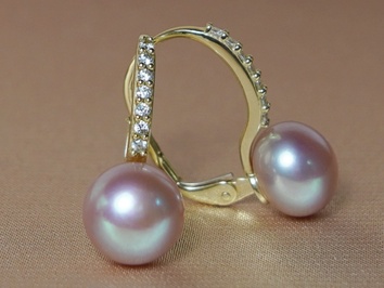 Zlaté perlové náušnice 14K BC021YBE-L