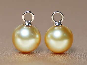 Zlatožlté perly Južného Pacifiku so zlatými očkami 14K WW018YE-G