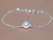 Perlový náramok v striebre
