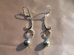 Perlové náušnice BC03WE-T zlaté náušnice s perlami BC03WE-T najvyššia AAA kvalita BC03WE-T