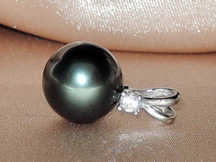 Šperky s čiernymi tahitskými perlami AAA BC130WS-T Prívesok s perlou BC025WP-T najvyššia AAA kvalita BC130WS-T