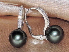 Šperky s čiernymi tahitskými perlami AAA BC130WS-T Perlové náušnice BC024WE-T najvyššia AAA kvalita BC130WS-T