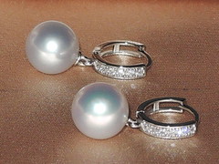 Šperky s perlami BC120WS-W perlové náušnice DS120WE-W najvyššia AAA kvalita BC120WS-W
