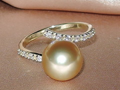 Šperky s perlami BC120YS-G prsteň s perlou BC029YR-G najvyššia AAA kvalita BC120YS-G