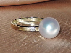Set šperkov s perlami Južného Pacifiku a briliantmi BC140YS-W prsteň s perlou BC027YR-W najvyššia AAA kvalita BC140YS-W