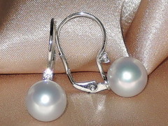 Šperky s perlami BC140WS-W perlové náušnice BC022WE-W najvyššia AAA kvalita BC140WS-W