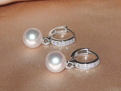 Šperky s perlami BC120WFS-W Perlové náušnice DS120WFE-W BC120WFS-W