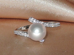 Šperky s perlami BC130WFS-W Prsteň s perlou BC029WFR-W BC130WFS-W