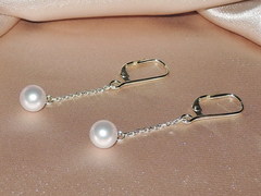 Šperky s perlami BC160YFS-W Perlové náušnice BC020YFE-W BC160YFS-W