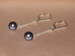 Zlatý perlový set z čiernych sladkovodných perál BC160YFS-B BC020YFE-B BC160YFS-B