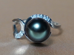 Zlatý prsteň s pravou tahitskou perlou a briliantmi BC03WR-T BC03WR-T4.JPG BC03WR-T