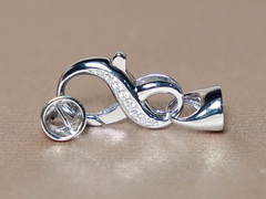 Elegantný strieborný perlový uzáver NEKONEČNO K02 Elegantný strieborný perlový uzáver nekonečno K02.1.JPG K02