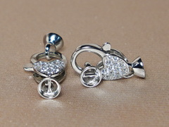 Elegantný strieborný perlový uzáver srdiečko K04.3.JPG K04