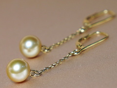 Náušnice so zlatožltou perlou Južného Pacifiku BC020YE-G.JPG BC020YE-G