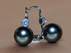 Zlaté náušnice 14K s čiernymi tahitskými perlami AAA DS222WE-T Perlové náušnice DS222WE-T.2.JPG DS222WE-T