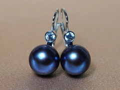 Náušnice čierne perly a zirkóny DS222WFE-B Perlové náušnice riečne perly DS222WFE-B_1.JPG DS222WFE-B