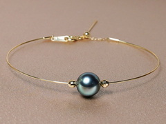 Zlatý náramok 18K s tahitskou perlou AAA WW07YB-T Perlový náramok WW07YB-T-1.JPG WW07YB-T