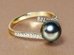 Zlatý prsteň 14K s tahitskou perlou a briliantmi BC029YR-T Prsteň s perlou BC029YR-T.1.JPG BC029YR-T