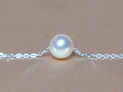 Perlové šperky pravé perly v striebre NB123SwU Strieborný náhrdelník s perlou N123SwU.JPG NB123SwU