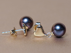 Zlaté náušnice 14K so sladkovodnými perlami WW03YHE-FB Zlaté napichovacie náušnice s perlou WW03YHE-FB-1.JPG WW03YHE-FB