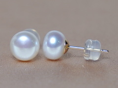 Zlaté napichovacie perlové náušnice WSE14YG.1.JPG WSE14YG