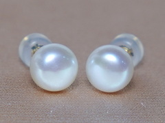 Zlaté napichovacie perlové náušnice WSE14YG.2.JPG WSE14YG