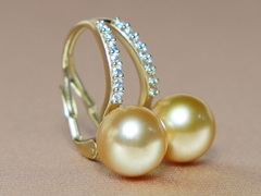 Zlaté náušnice 14K s perlami Južného Pacifiku BC021YE-G.2.JPG BC021YE-G