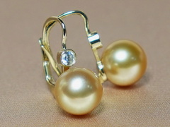 Zlaté náušnice 14K s perlou Južného Pacifiku DS222YE-G Zlaté náušnice 14K s perlami Južného Pacifiku DS222YE-G.2.JPG DS222YE-G