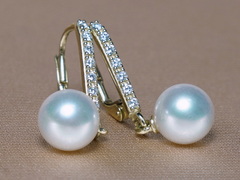 Zlaté perlové náušnice 14K akoya perly AAA BC024YE-A Zlaté náušnice akoya perly BC024YE-A-1.JPG BC024YE-A