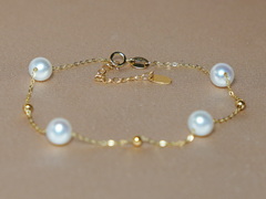 Zlatý náramok 18K s pravými perlami PB824SP.1.JPG PB824SP