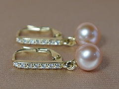 zlaté náušnice s perlou BC024YFE-P.JPG BC024YFE-P