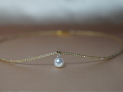 Prívesok s pravou riečnou perlou BC025YFP-W zlatý prívesok s perlou na mesh retiazke BC025MCH.JPG BC025YFP-W