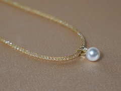 Prívesok s pravou riečnou perlou BC025YFP-W zlatý prívesok so zirkónom na mesh retiazke BC025MCH.JPG BC025YFP-W